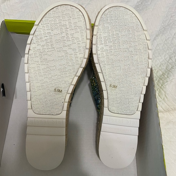 Gianni Bini Rhinestone Banded Flatforms - Picture 7 of 9